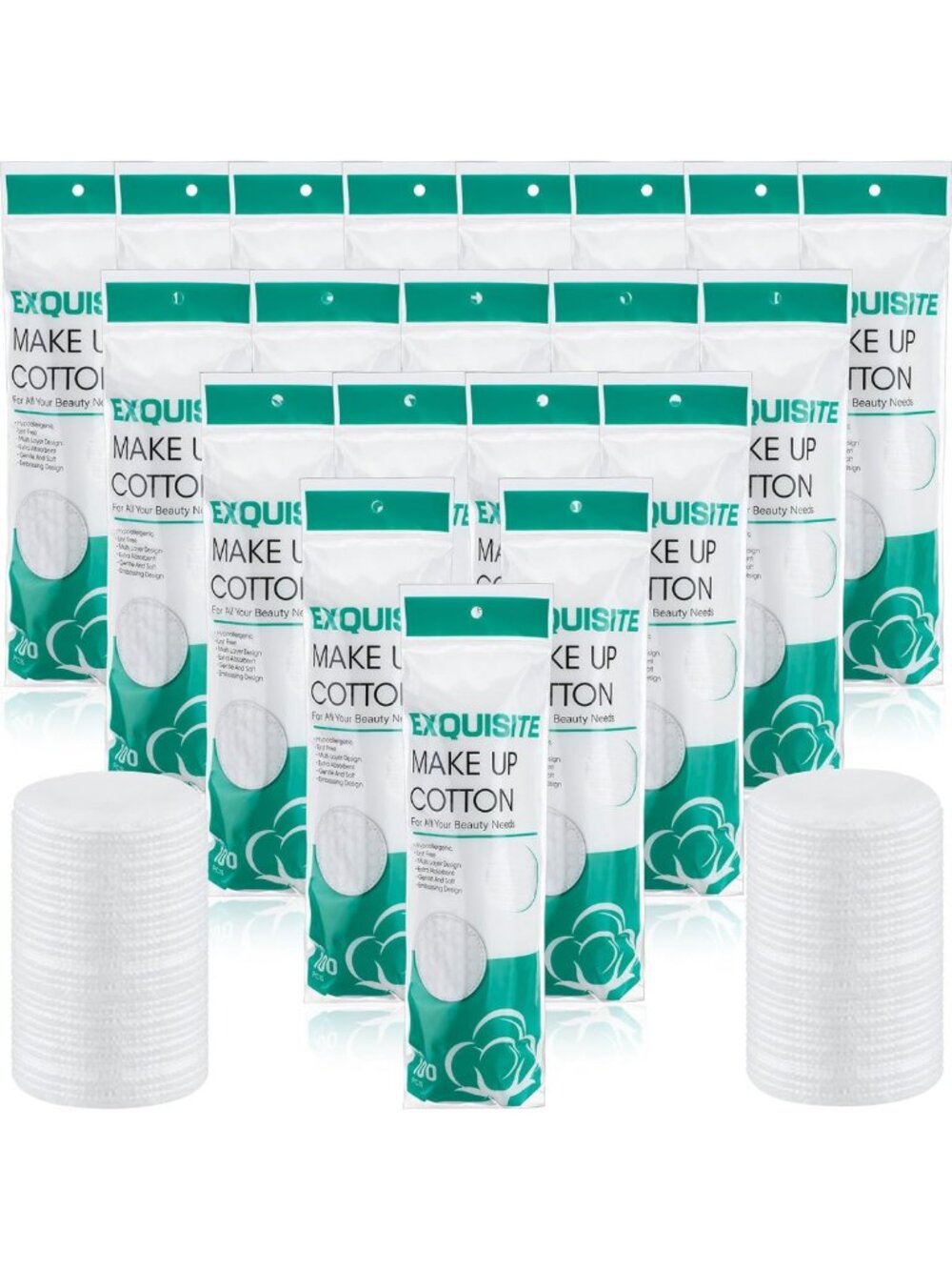 2000 Pcs Cotton Rounds - Soft Makeup Remover Pads for Face & Skincare Routine